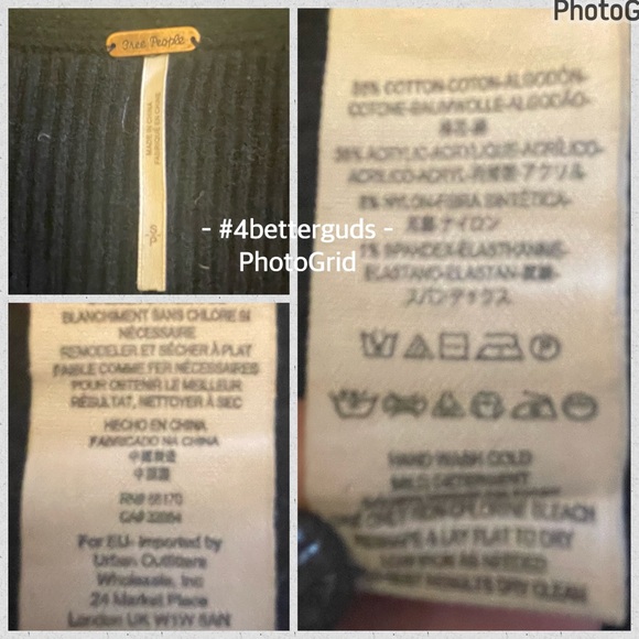 Free People Unisex Oversize Thick Cotton Ribbed Single Button Black Cardigan S P - Picture 10 of 16